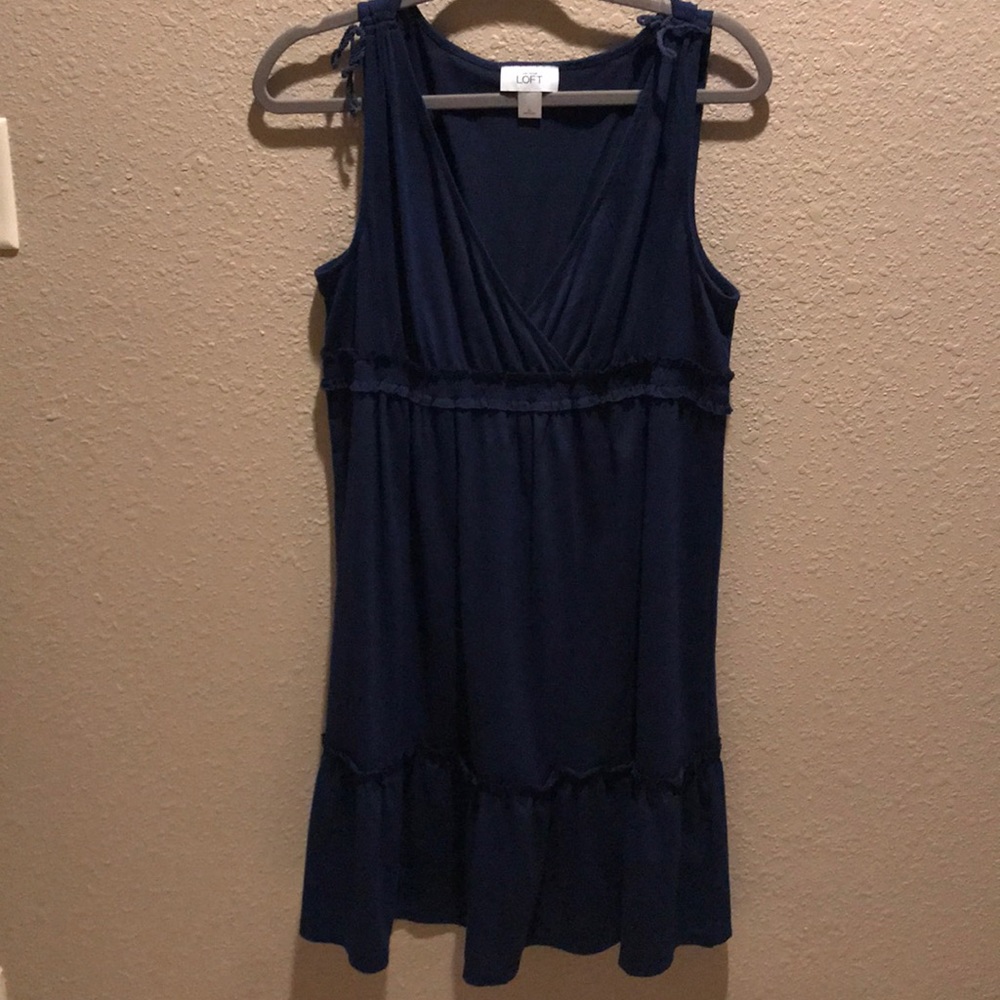 Loft Blue Dress Sz Large
